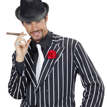 Schwarzer Hut Gangster mit schwarzem Band