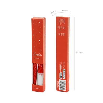 Kerzen Weihnachtsmann 25cm 2Stk