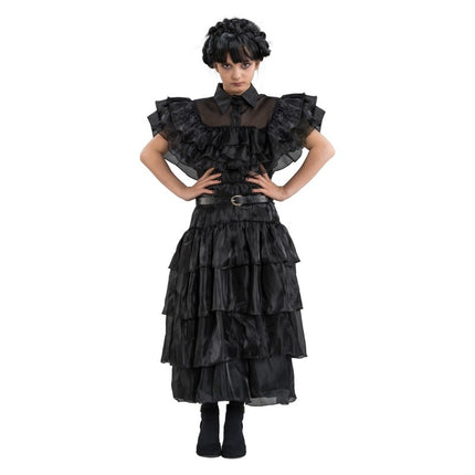 Kostüm Mittwoch Prom Night Kleid Schwarz Kind