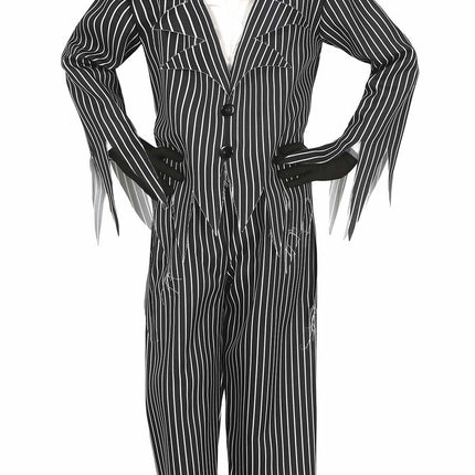 Skelett Halloween Kostüm Kind Schwarz Weiß