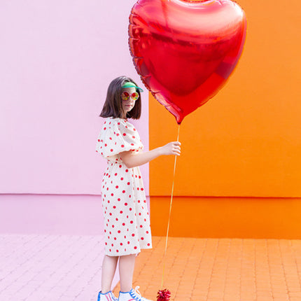 Helium Ballon Herz Rot Leer 73cm