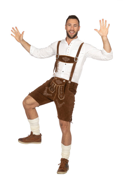 Braune Lederhose Männer Kurz