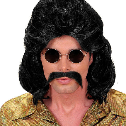 Perücke 70er Jahre Schwarz