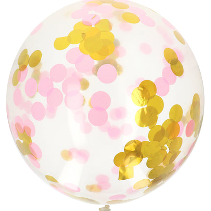Konfetti Ballon Rosa Gold 61cm