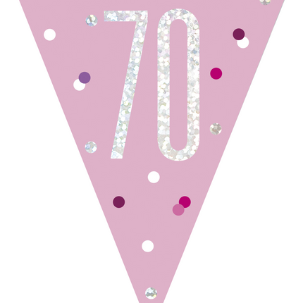 Girlanden 70 Jahre Rosa 2.74m