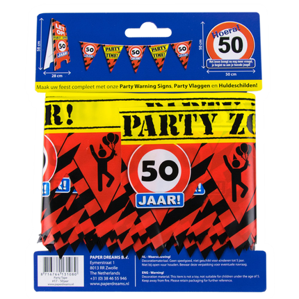 Absperrband 50 Jahre 12m