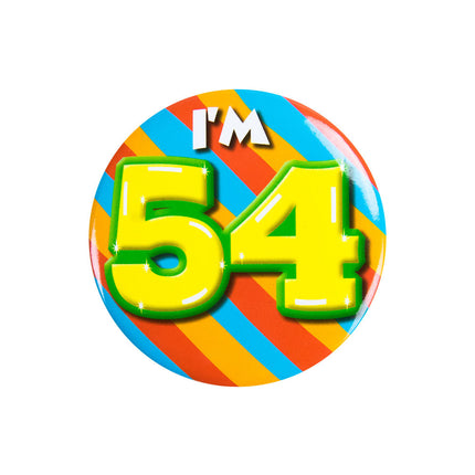 Ich bin 54 Button 54 Jahre 5.5cm