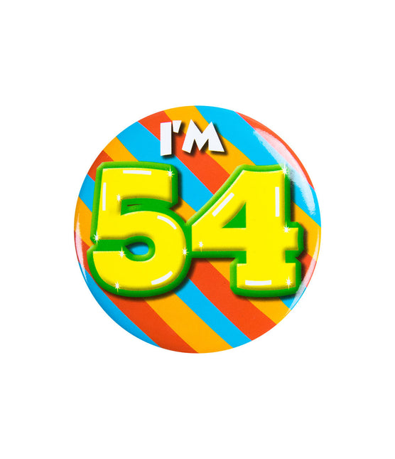 Ich bin 54 Button 54 Jahre 5.5cm