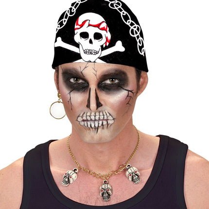 Schwarzes und weißes Piratenbandana