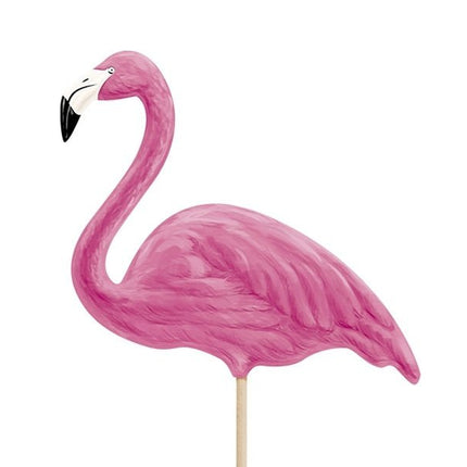 Flamingo Prikkers 23,5cm 6st van Partydeco koop je bij Partywinkel