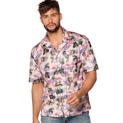 Flamingo Shirt Heren van Boland koop je bij Partywinkel