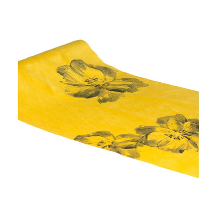 Floraler Tischläufer Gelb 3m