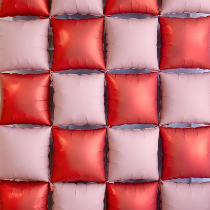 Foil balloon curtain double - sided Square, pink - red, 35 x 35 cm - Partywinkel - 5904555062764
