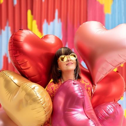 Foil balloon Heart, 75x64,5 cm, red - Partywinkel - 5904555005587