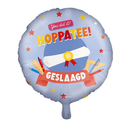Folienballon - Bestanden hoppatee!