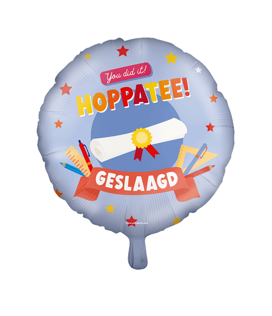 Folienballon - Bestanden hoppatee!