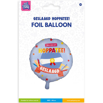 Folienballon - Bestanden hoppatee!