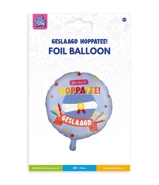 Folienballon - Bestanden hoppatee!