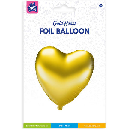 Folienballon - Herz gold
