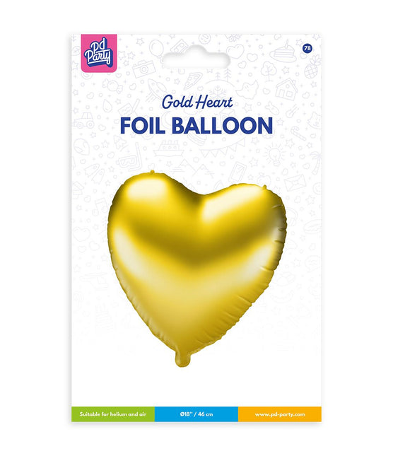 Folienballon - Herz gold