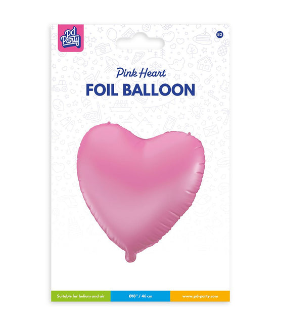 Folienballon - Herz rosa