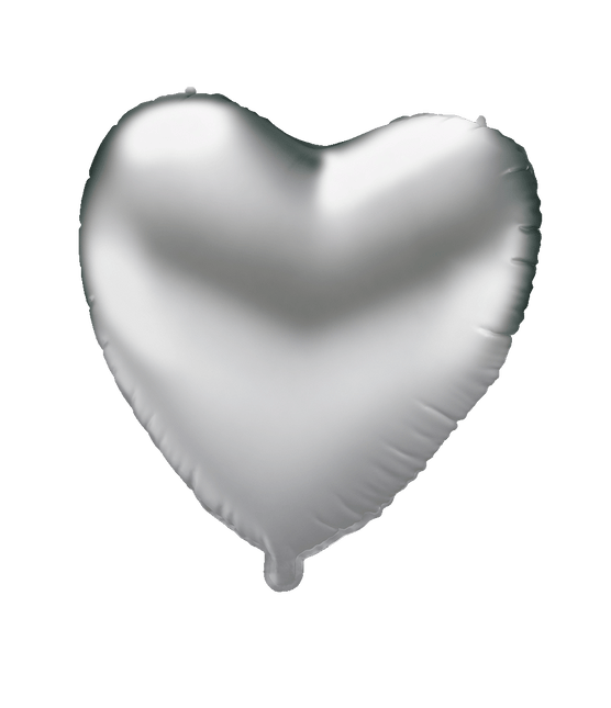Folienballon - Herz silber
