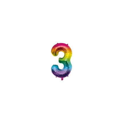 Folienballon 40 cm- Nr.3 Regenbogen