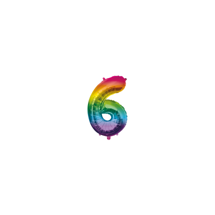 Folienballon 40 cm - 6 Regenbogen