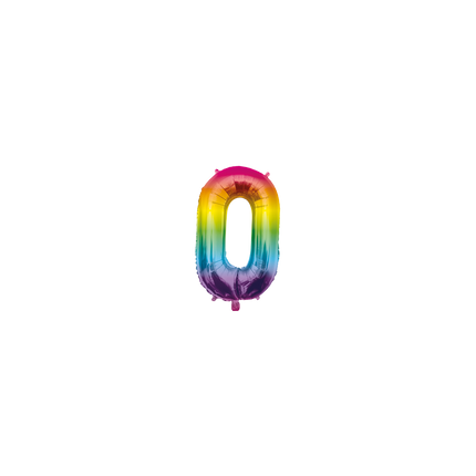 Folienballon 40cm 0 Regenbogen