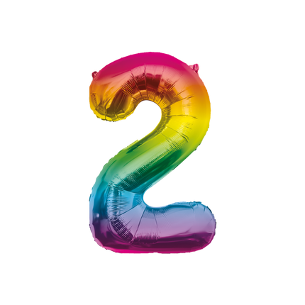 Folienballon 86cm 2 Regenbogen
