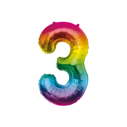 Folienballon 86cm 3 Regenbogen