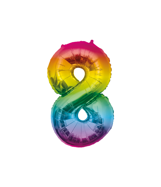 Folienballon 86cm 8 Regenbogen