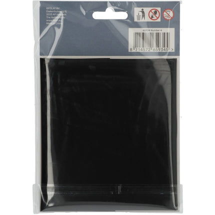 Folie Ballon Cijfer 4 Mat Zwart XL 86cm leeg van Folat koop je bij Partywinkel