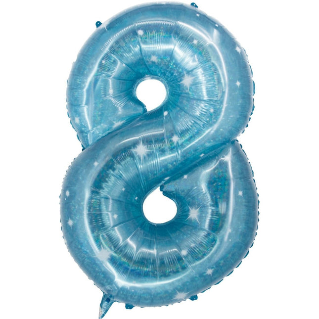 Folie Ballon Cijfer 8 Galaxy 86cm leeg van Folat koop je bij Partywinkel