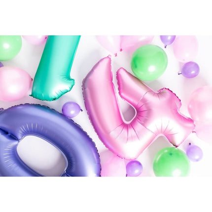 Folie Ballon Cijfer 9 Mat Roze XL 86cm leeg van Folat koop je bij Partywinkel