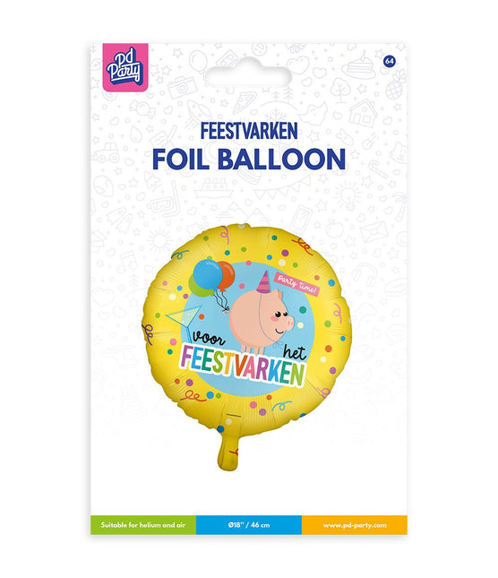 Folie ballon - Feestvarken van Paper Dreams koop je bij Partywinkel