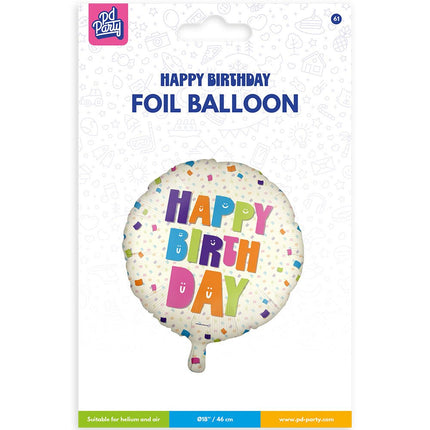 Folie ballon - Happy birthday van Paper Dreams koop je bij Partywinkel