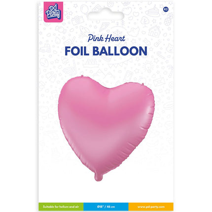 Folie ballon - Hart roze van Paper Dreams koop je bij Partywinkel