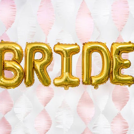 Folie Ballon Letter E Goud Leeg 35cm van Partydeco koop je bij Partywinkel