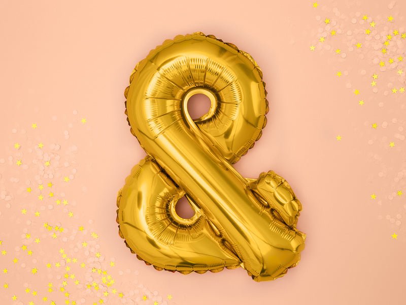 Folie Ballon Letter & Goud Leeg 35cm van Partydeco koop je bij Partywinkel