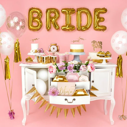 Folie Ballon Letter R Goud Leeg 35cm van Partydeco koop je bij Partywinkel
