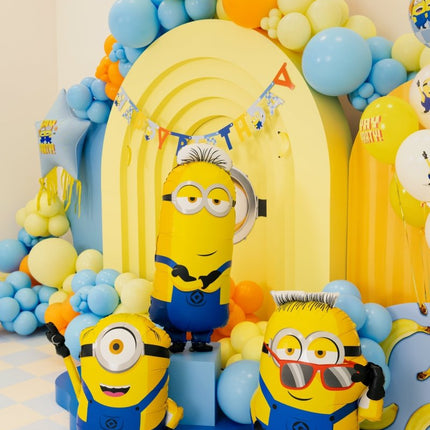 Folie Ballon Minions Geel Blauw 72cm Leeg van Partydeco koop je bij Partywinkel