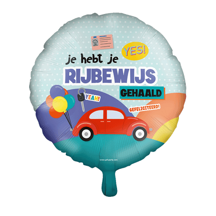 Folie ballon - Rijbewijs van Paper Dreams koop je bij Partywinkel