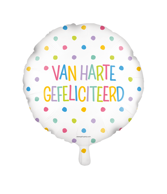 Folie ballon - Van harte gefeliciteerd van Paper Dreams koop je bij Partywinkel