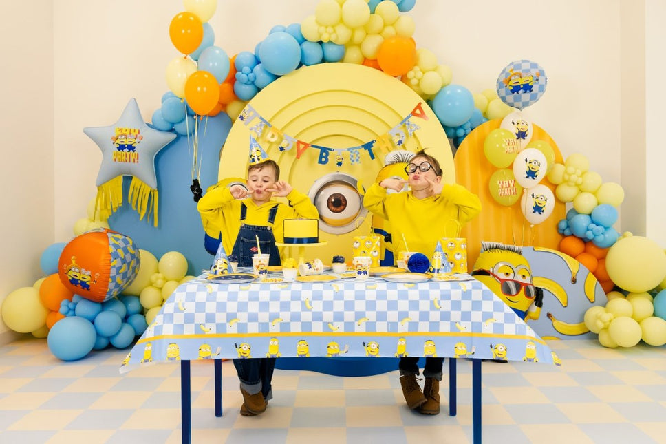 Folie Helium Ballon Minions 35x35cm Blauw Leeg van Partydeco koop je bij Partywinkel