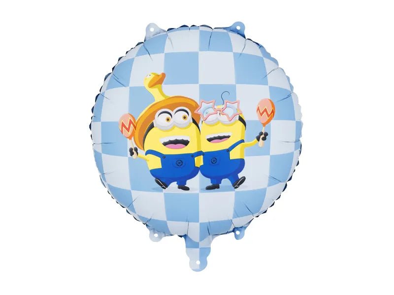 Folie Helium Ballon Minions 35x35cm Blauw Leeg van Partydeco koop je bij Partywinkel