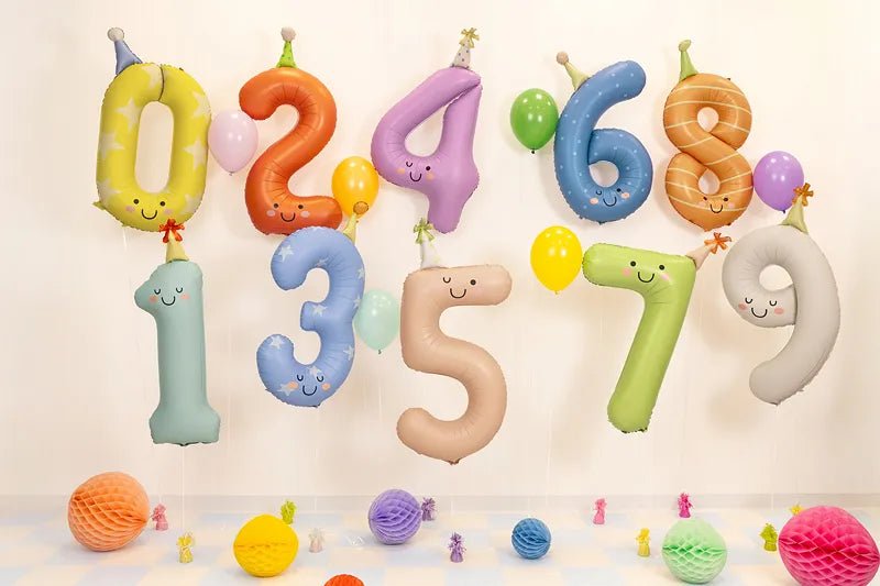 Folieballon met het cijfer "8", 86 cm, oranje van Partydeco koop je bij Partywinkel