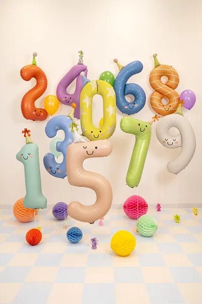 Folieballon met het cijfer "8", 86 cm, oranje van Partydeco koop je bij Partywinkel