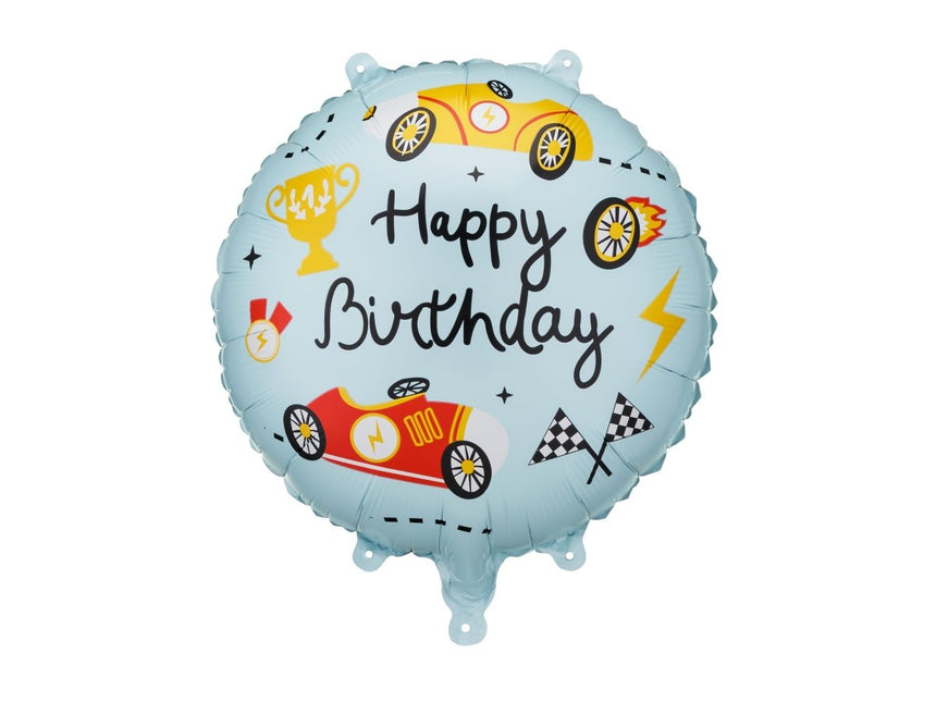 Folieballon rond Happy Birthday, 35x35 cm, mix van Partydeco koop je bij Partywinkel