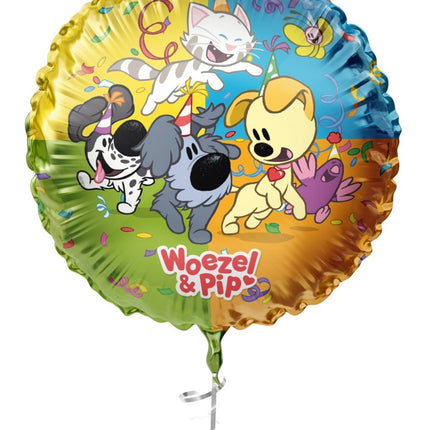 Folieballon Woezel & Pip 45cm Leeg van Haza Witbaard koop je bij Partywinkel